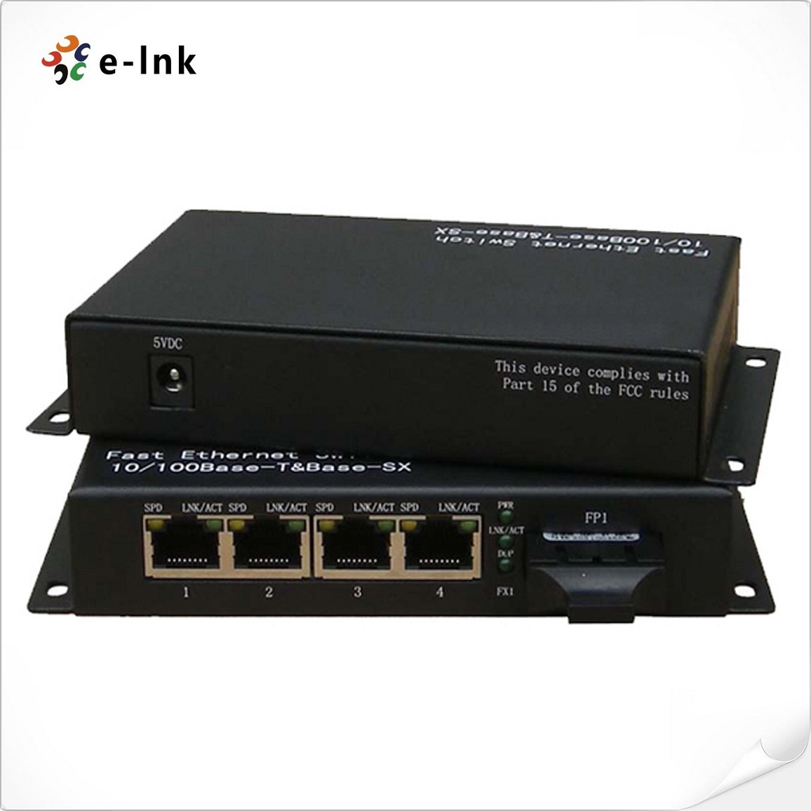 4-port RJ45 + 1-port Fiber 1000M Ethernet Switch