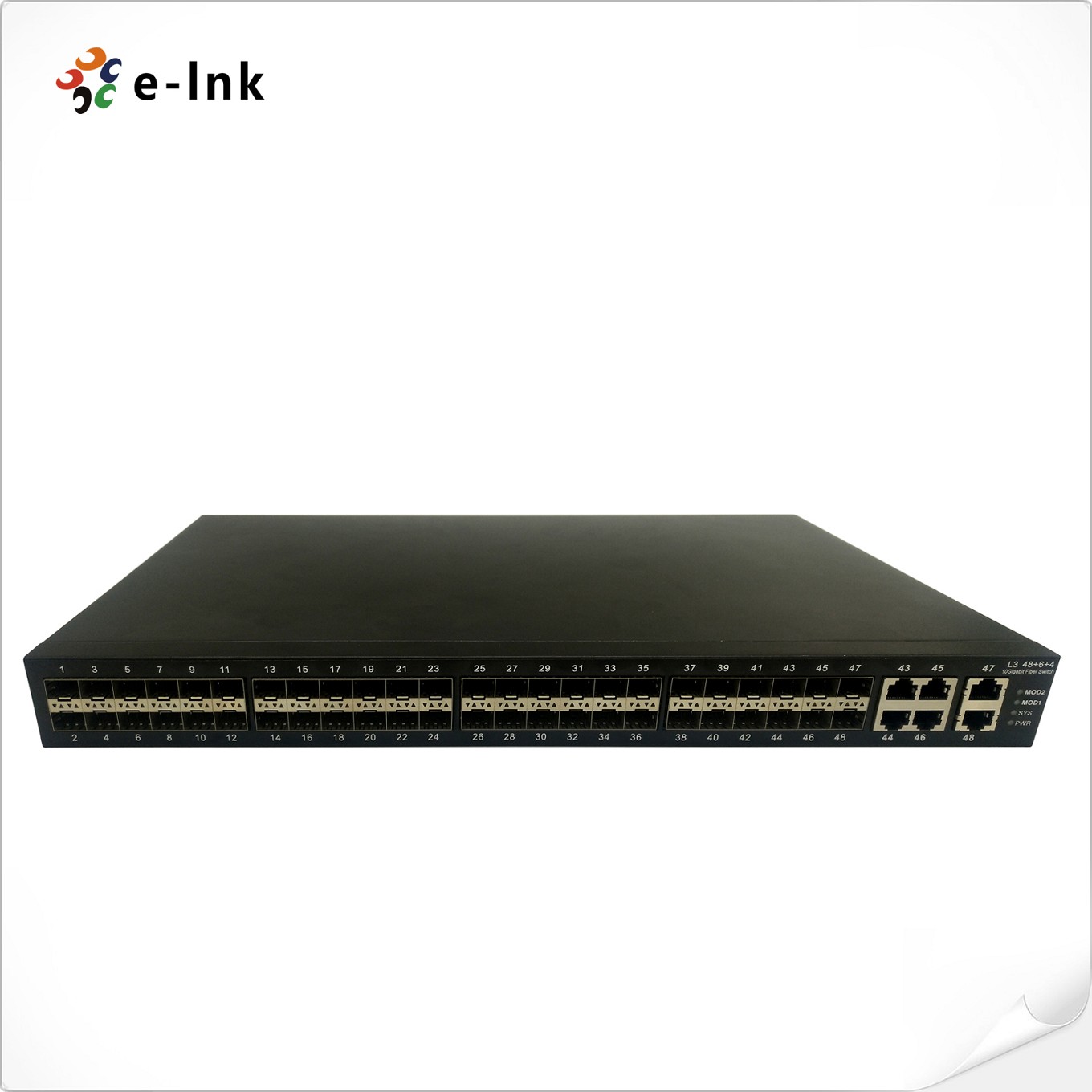 L3 Managed 48-Port Gigabit SFP + 6-Port Combo Ethernet + 2-Port 10G SFP+ Fiber Switch