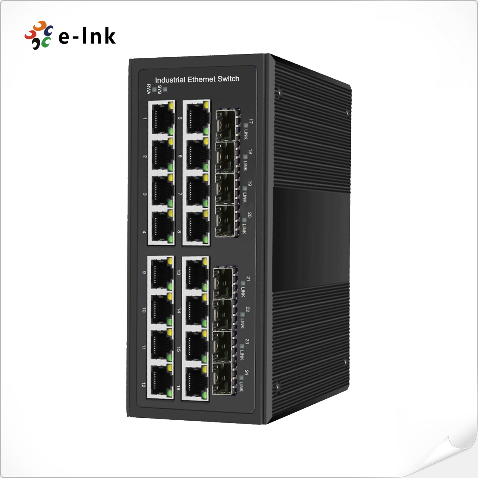 Industrial 16-port 10/100/1000T 802.3at PoE + 8-port 100/1000X SFP Managed Ethernet Switch